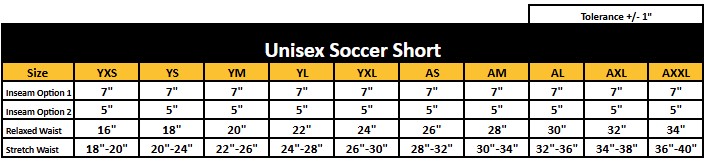 SizeChart_Shorts SizeChart_Shorts